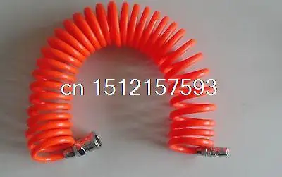 

12mm(OD) x 8mm(ID) PU Recoil Air Tubing Pipe Hose 15m With Quick Connector