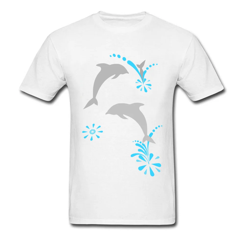 Company Adult T-Shirt Crew Neck Short Sleeve 100% Cotton Dolphins Joy T Shirt Family Tops T Shirt Free Shipping Dolphins Joy white