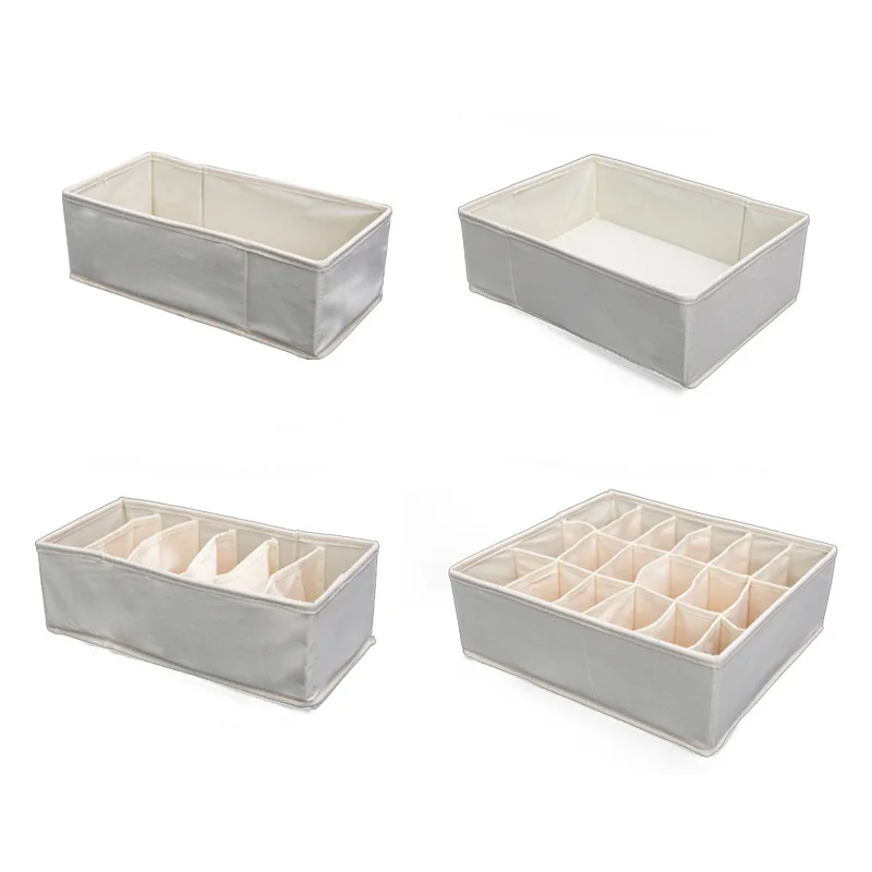Fabric Drawer Organizers Underwear Socks Storage Box Wardrobe Cloth Finishing Box Towel Hat Dressing Storage Box