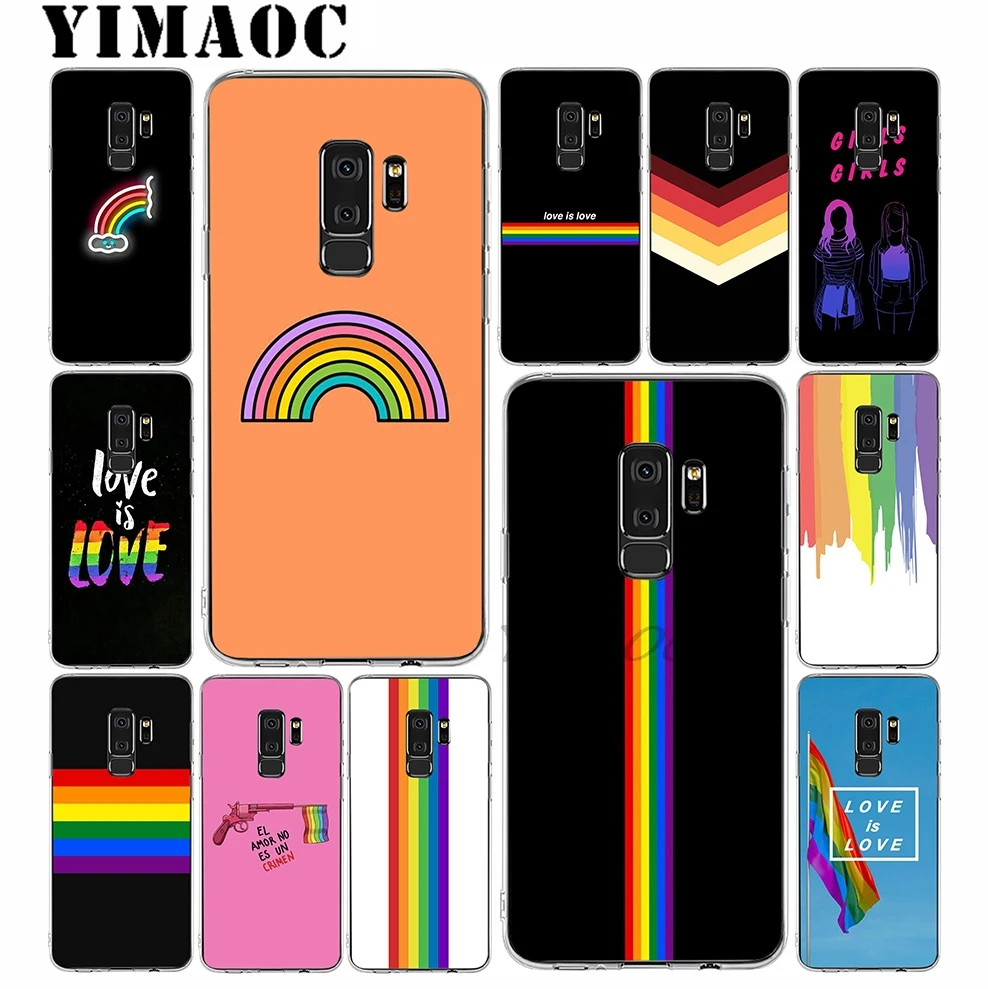 YIMAOC Rainbow Love Coloful Мягкий силиконовый чехол для samsung Galaxy A5 A6 плюс A7 A8 A9 2018 J3 J5 J6 J7 2016 2017
