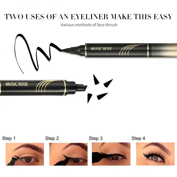 1 Pcs Double Ends Eyeliner Pen Eye Makeup Waterproof Long Lasting Seal Eyeliner-MS