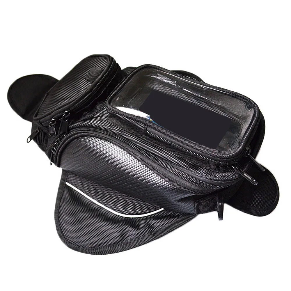 Motorcycle Oil Fuel Tank Bag Magnetic Saddle Bag Transparent for Phone GPS