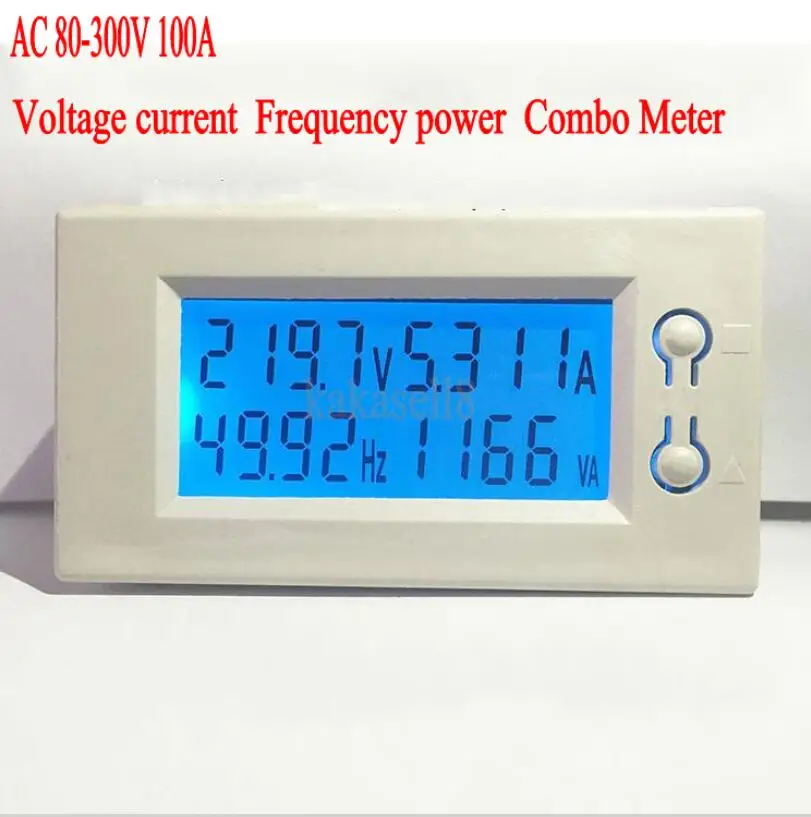

AC 100A 80-300V 110V 220V Digital LED Power Panel Meter Monitor Power Voltmeter Ammeter watt meter voltage frequency meter + CT