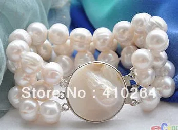 Wholesale_jewelry_wig$ 7." 8" дюймовый 7~ 8 ММ БЕЛЫЙ FW PEARLbracelet bangls