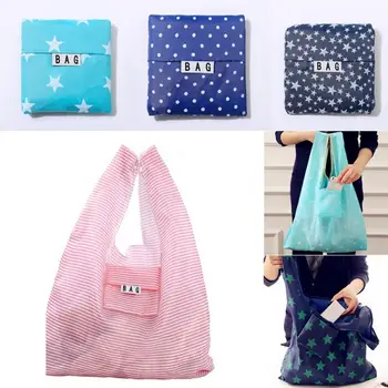 

Vest Style Folding Reusable Shopping Bag Portable ECO Multi-function Pouch Travel Durable Home Storage Handbag Accessories