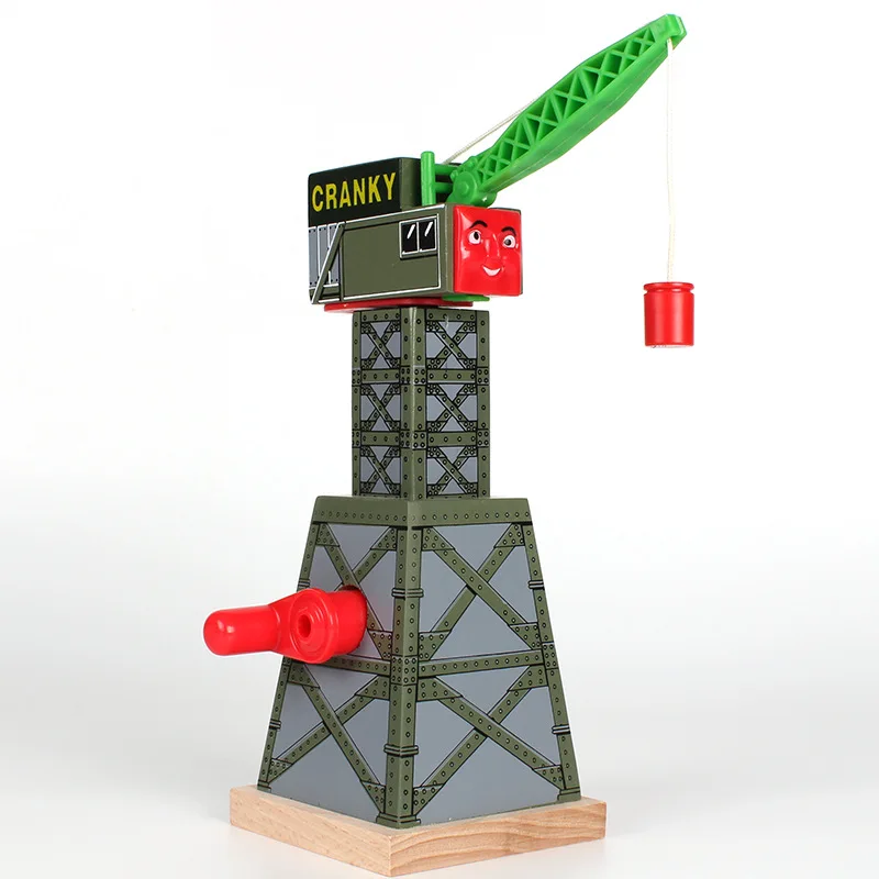 wooden train crane