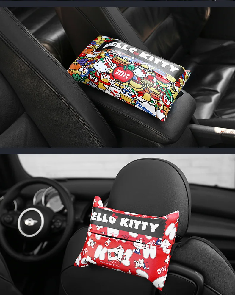 Caixas de Tecido Caixa de Tecido Estilo do Carro Acessórios do Carro para Meninas Kitty Gato Bonito Titular 1pc 10 titular caixa de tecido estilo do carro
