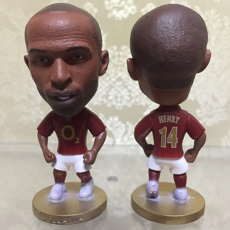 

Soccerwe 2.55 Inches Height Football Cartoon Star Doll ARS# 14# Thierry Henry Figurines Classic for Children Christmas Gift Toy