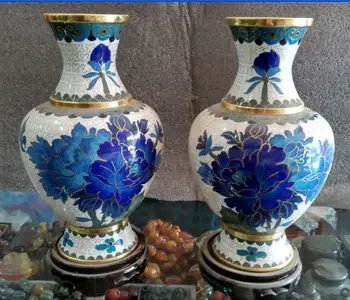 

20 cm */ Collecting Chinese cloisonne carved with phnom penh, a pair of vase