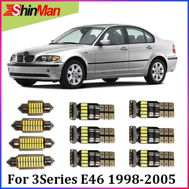 

ShinMan 14X Error Free Auto LED Car Light Interior Light LED Kit For BMW 3Series E46 LED Interior Package 1998-2005 Accessories
