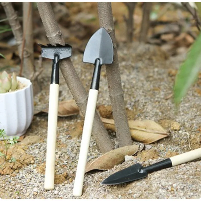 

3pc gardening bonsai tools Mini garden for tools Small shovel hoe hoe Plant potted flowers tool