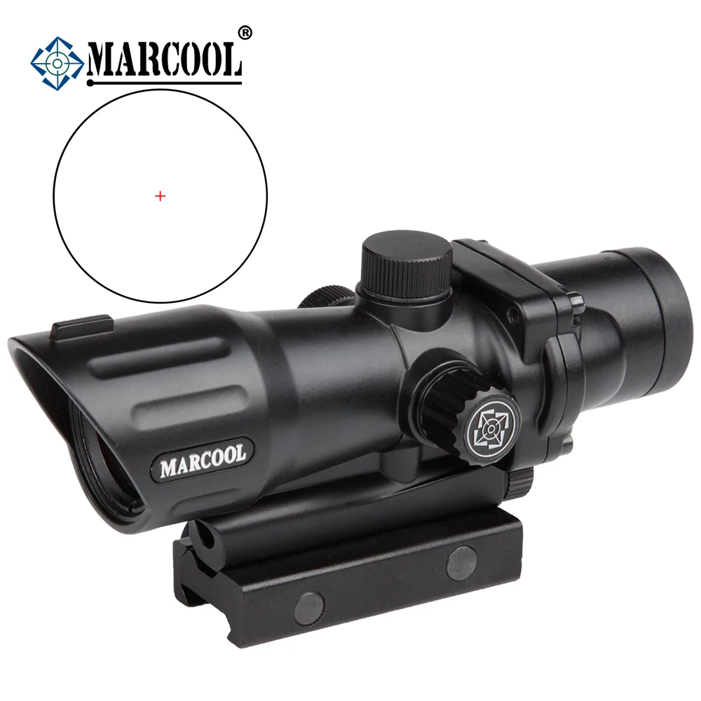 

New Promotion! Marcool 1x30 Luneta Para Rifle Optical Holographic Target Collimator Red Dot Airsoft Air Gun Scope Sight AK