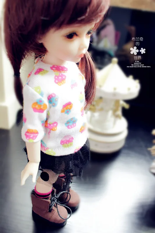 BJD Кукла Одежда 1/6 хлопок милая Футболка короткий рукав костюм для девочек SD BJD кукла аксессуары