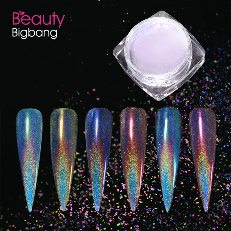 BeautyBigBang 0,2 г блеск для ногтей мерцающий жемчуг русалки пигмент Блестящий лазер оболочка Мерцающий Порошок маникюр Дизайн ногтей украшение