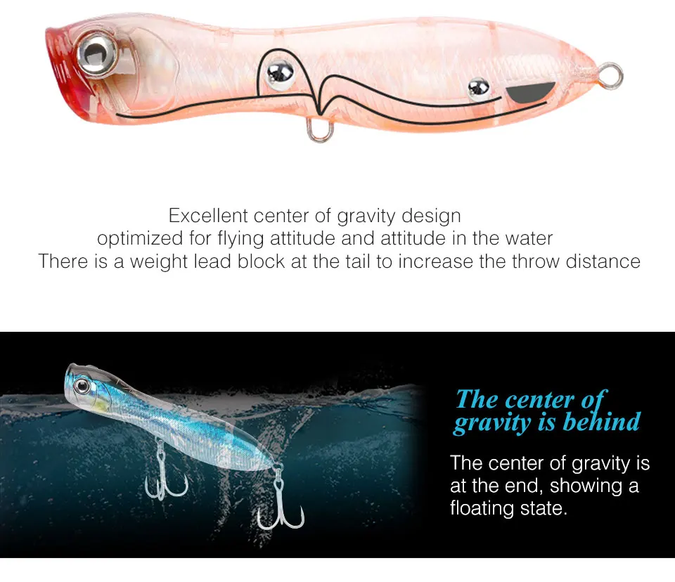 TSURINOYA для рыбалки приманки DW60 125 мм 36 г Поппер для морской рыбалки заброса приманки для рыбалки искусственные приманки Topwater большой Поппер приманка