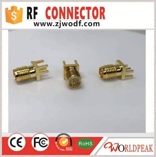 Free shipping 100 piece RPSMA female straight pcb edge mount sma jack pallet rf coaxial connector | Строительство и ремонт