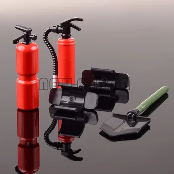 

NEW ENRON 2pcs 1:10 Fire Extinguisher + Shovel AX-20008B For 1/10 Rock Crawler Rc Car SCX10 TRX-4