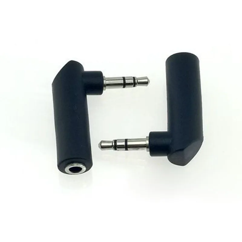 20pcs Jack 3 5mm Headset Adapter Audio Connector Male Turn Female Headphone Plug Right Angle 90 Degree Elbow L type Connector