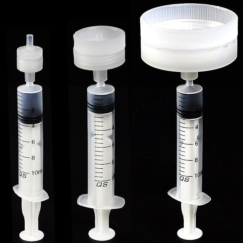Replaceable membrane syringe filter head 13mm/25mm/50mm removable