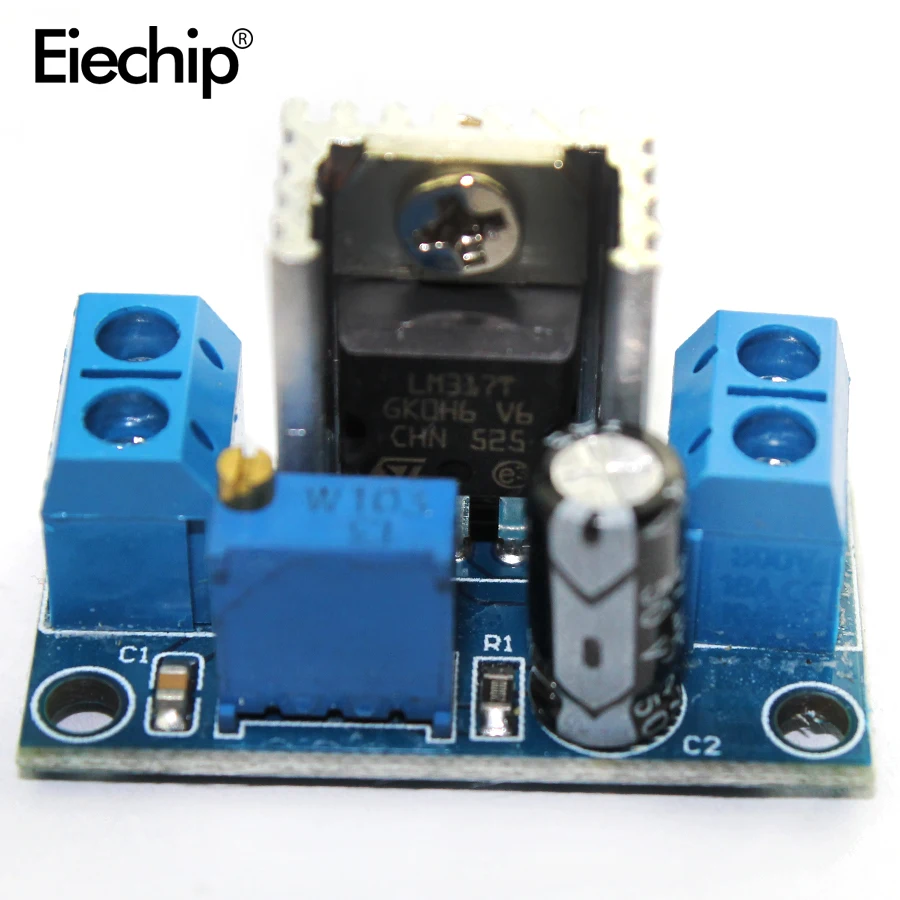 LM317 DC преобразователь понижающий модуль платы Регулируемый постоянного тока