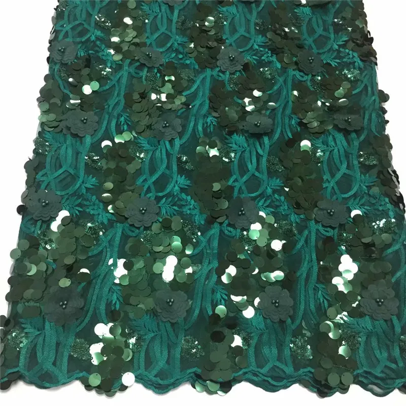 Последние африканские тюлевые кружева французские сетчатые бусы с блестками 3D цветок кружевная ткань для свадьбы белая вышивка африканская кружевная ткань