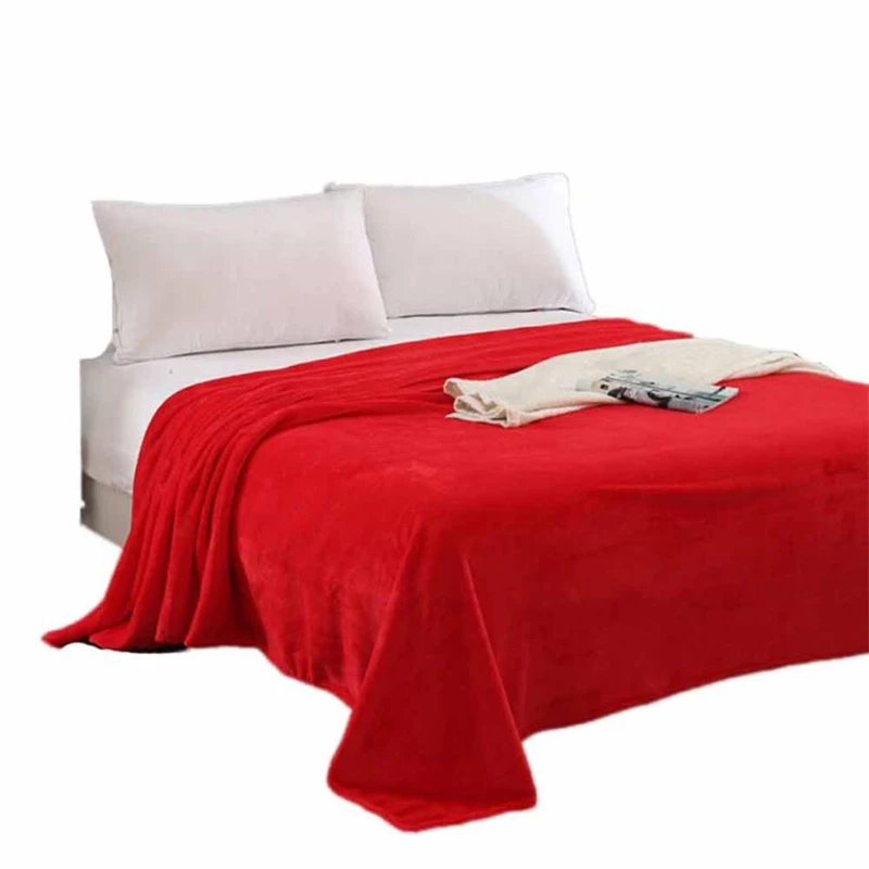 

2018 Non-slip Super Soft Warm Solid Warm Micro Plush Fleece Blanket Throw Rug Sofa Bedding Non-toxic Resistant Mats hot C0307