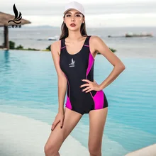 SANQI женское платье для плавания консервативный соединенный прямой угол спортивный тренировочный чехол Живот Тонкий ретро горячий весенний купальный костюм