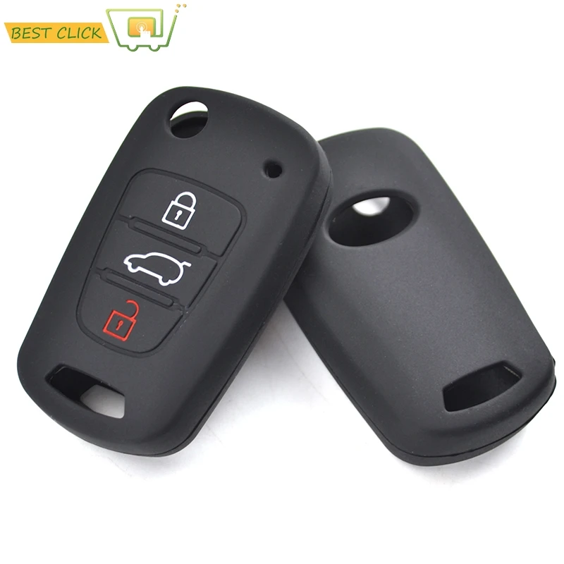 XUKEY Remote Key Fob Shell 3 Button Pad For Kia Soul Picanto Rio Ceed Sportage 