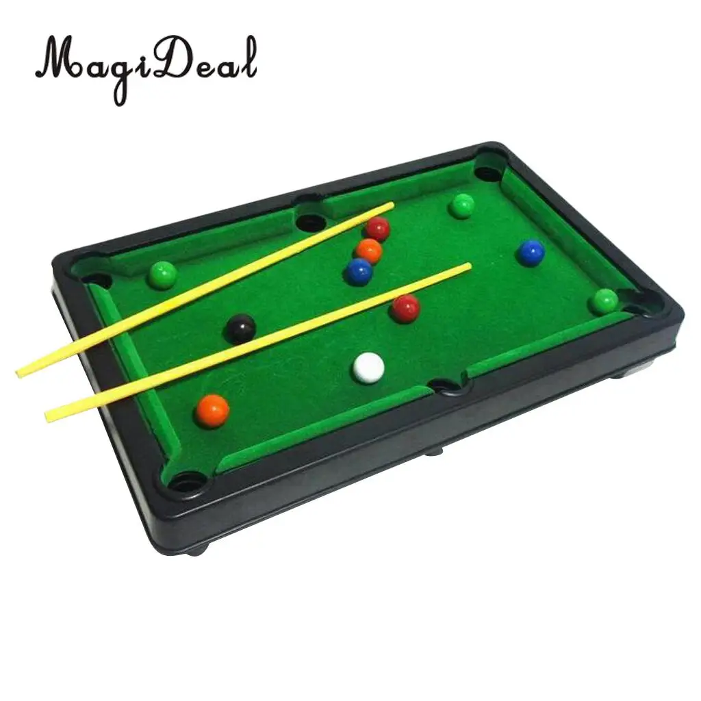 

MagiDeal Children Billiards Toy Mini Table Snooker Game Set Kids Tabletop Pool Desktop Gift