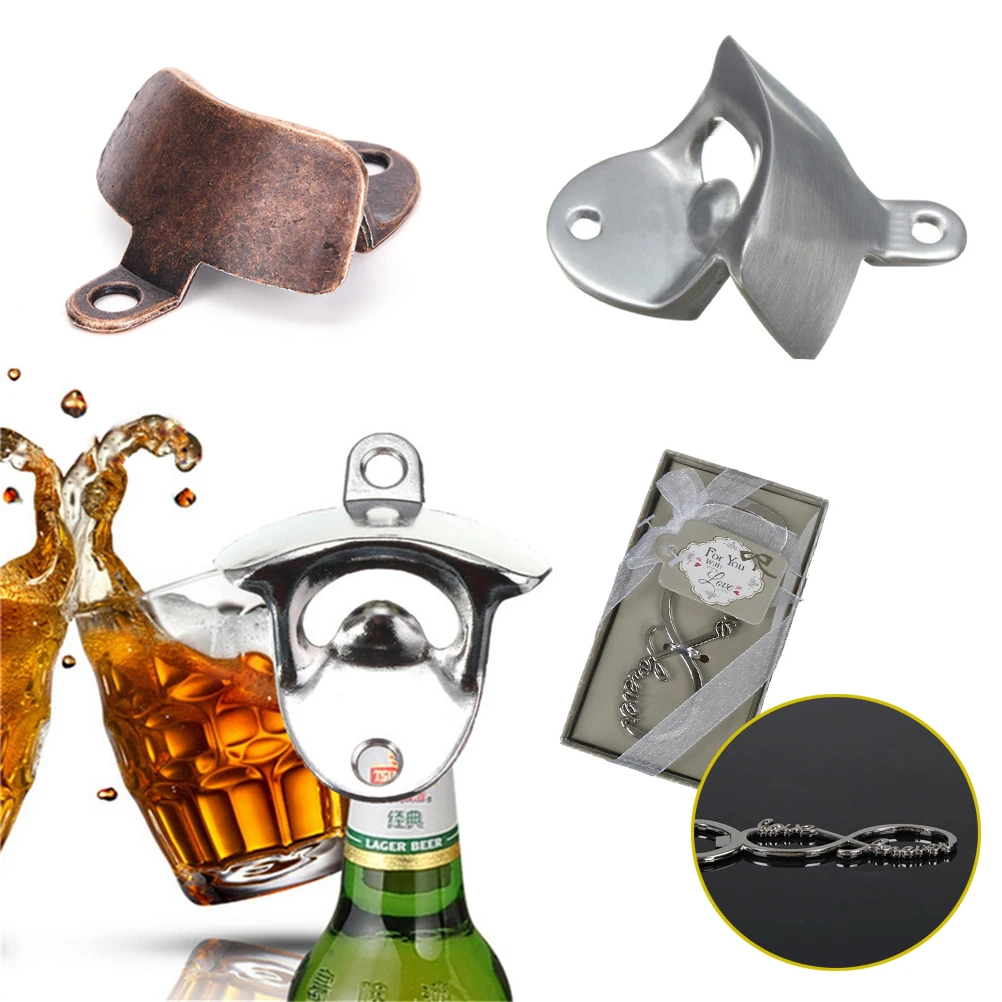 

Wall Opener Kitchen Party Supplies Wall Beer Opener Metal Retro Wall-Mounted Bottle Opener
