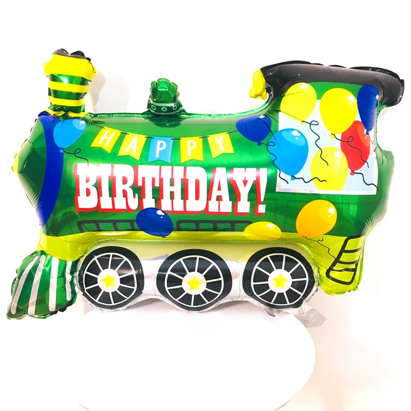 Автомобиль поезд фольги воздушные шары для мальчиков 1-й День рождения украшения Дети грузовик воздушный шар для Бэйби Шауэр детские игрушки автомобиль балон Globos
