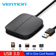 Vention устройство для чтения карт SD все в одном USB 3,0 50 см Micro SD TF мульти-устройство для чтения карт памяти Поддержка 256 ГБ для ноутбука Macbook