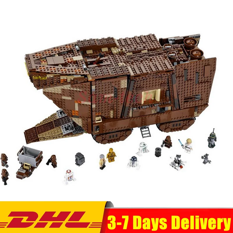 

IN STOCK 3346pcs Lepin 05038 UCS Sandcrawler Building Blocks Sets Juguete Para Construir Bricks Toys compatible Legoings 75059