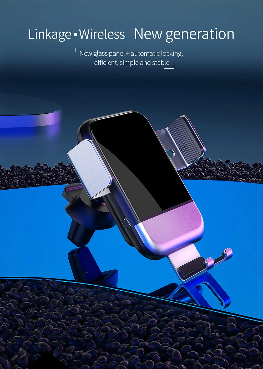 Беспроводное зарядное устройство Essager Touch sensor Qi для iPhone Xs Max samsung 10 Вт быстрая Беспроводная зарядка индукционное зарядное устройство Автомобильный держатель для телефона