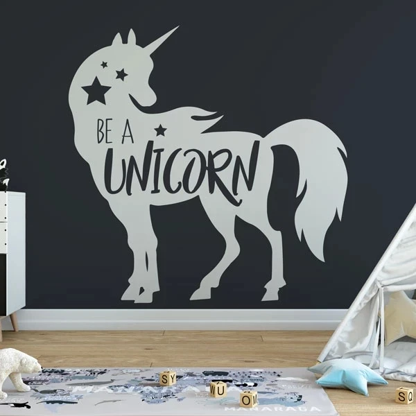 

Be A Unicorn Wall Sticker Cute Animal Kids Children Home Decoration Vinyl Fashion Boys Girls Poster Mural LY1725
