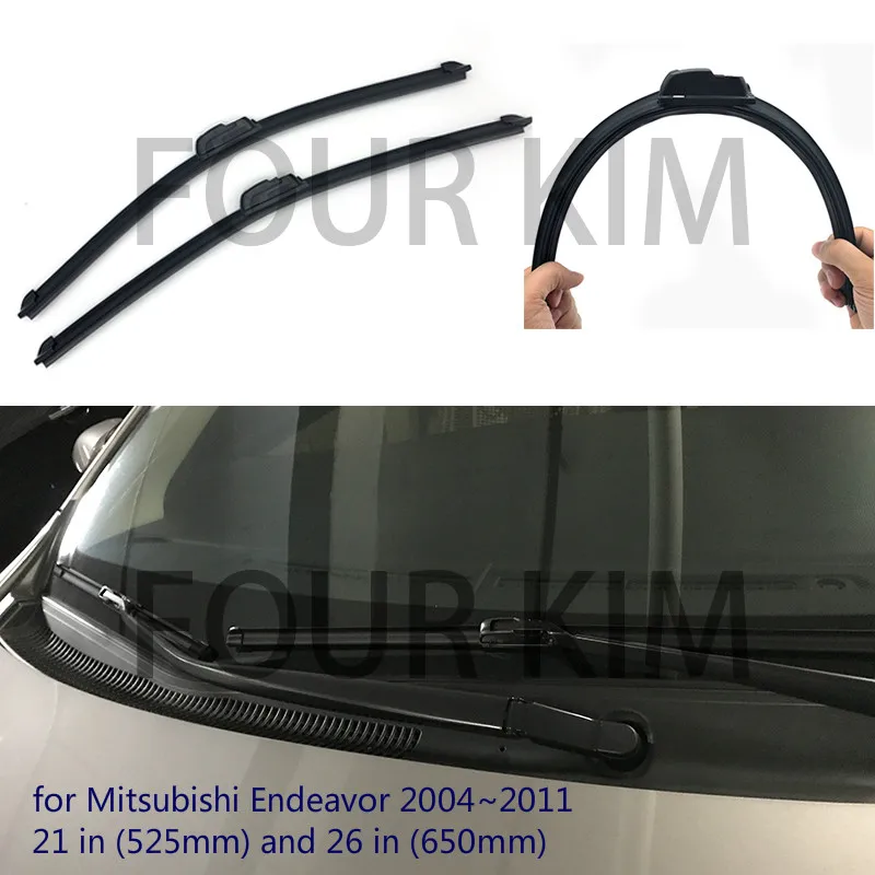 Wiper blade for Mitsubishi Endeavor 20042011 21''+26" U/J Hook Car
