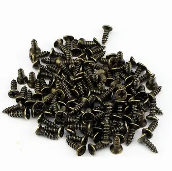 

500g Iron Nails 3*10mm Bronze Self-Tapping Screw Small Hinge Special Antique Flat Head Cross Small Screw Nails