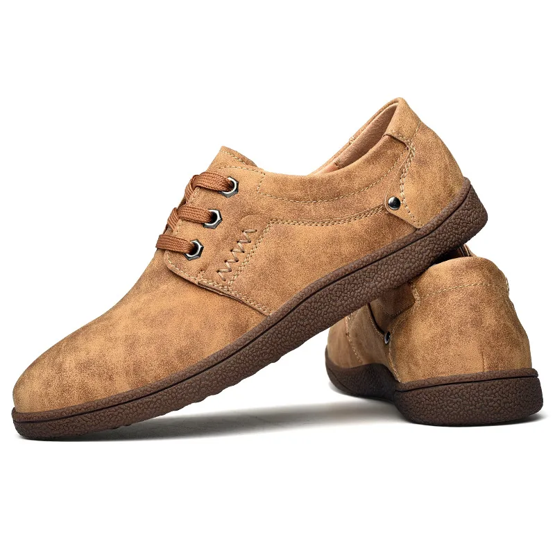

Man Fashion Ankle Boot Spring Summer Autumn Shoes Casual Boy Boot Man 'S round Toe Shoes Vintage L Block men's Casual Leather Sh