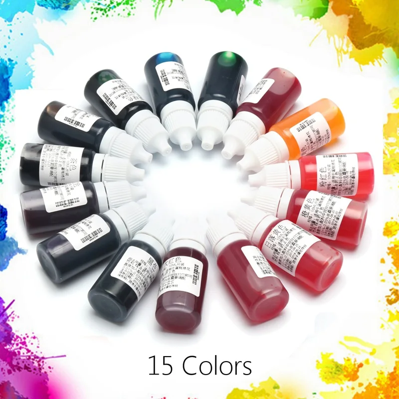 

15Pcs/set 10ML 15 Colors Epoxy Resin Pigment UV Resin Coloring Dye Colorant Resin Pigment DIY Handmade Craft Art Sets