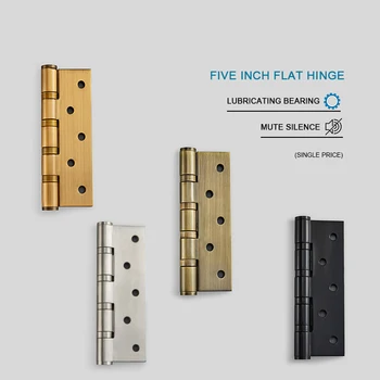 

one pair Hot Sale/ 5 inch/hinges Furniture hinges black Door hinge stainless steel