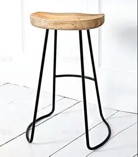 Железный антикварный обеденный стул из дерева. Кресло для отдыха. Кофе стул. Вращающийся стул - Цвет: 45CM