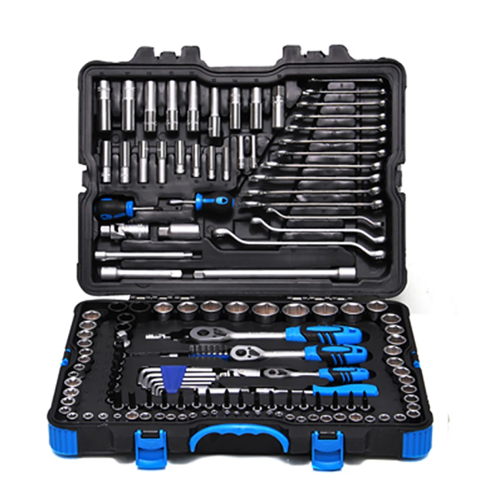 

150pcs Car Repair Tool Box Wrench screwdriver sleeves Conversion universal joint Automobile Tools Kit NY-TZ150P