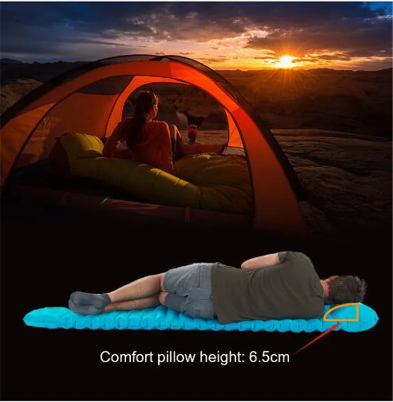 Naturehike خفيفة في الهواء الطلق التخييم حصيرة رشاقته خيمة وسادة النوم مرتبة هوائية مع وسادة الذاتي نفخ رمل الحرة الشاطئ حصيرة