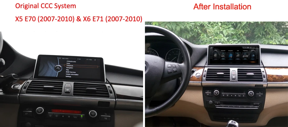 Discount JSTMAX Android 7.1 System 10.25" Car GPS Navi Screen For BMW X5 E70 2007-2013 X6 E71 2007-2014 Radio BT 2+32G OBD Touch Screen 2