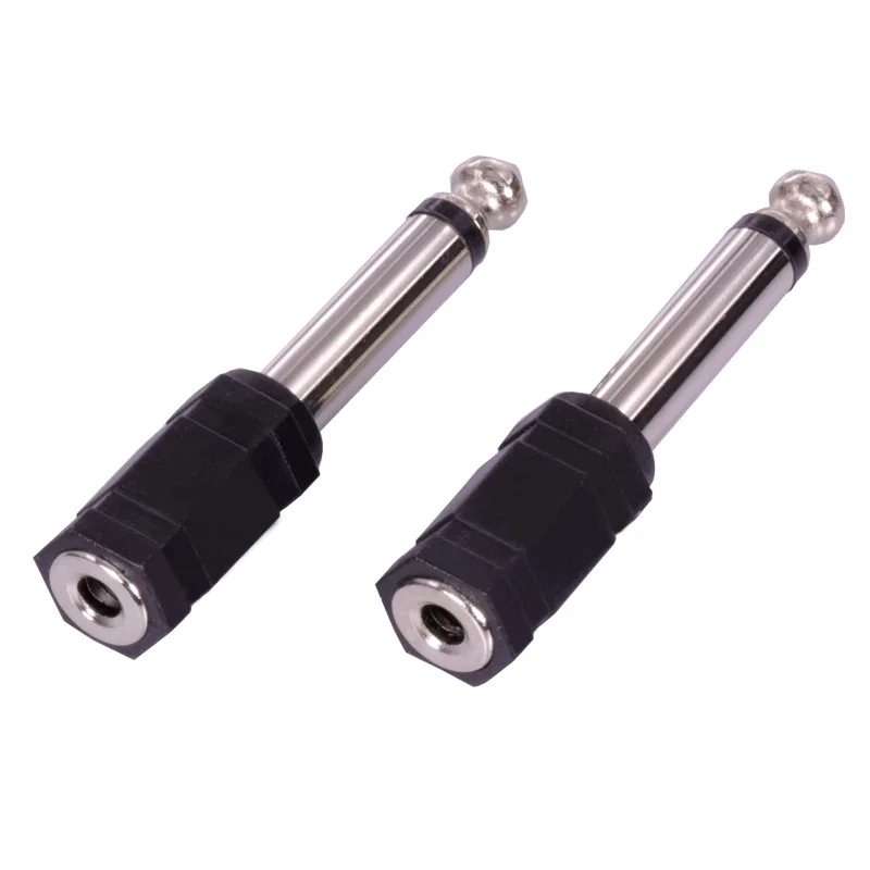 50Pcs 6 35mm 1 4 Male To 3 5mm 1 8 Female Audio Adapter 6 35 to 3 5 Jack Stereo Converter For Headphone Microphone Connector