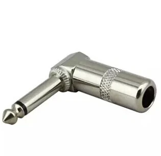 

1/4" 1/4 inch 6.3mm 6.3 mm right angle 90 degree mono male jack plug connector #DY210
