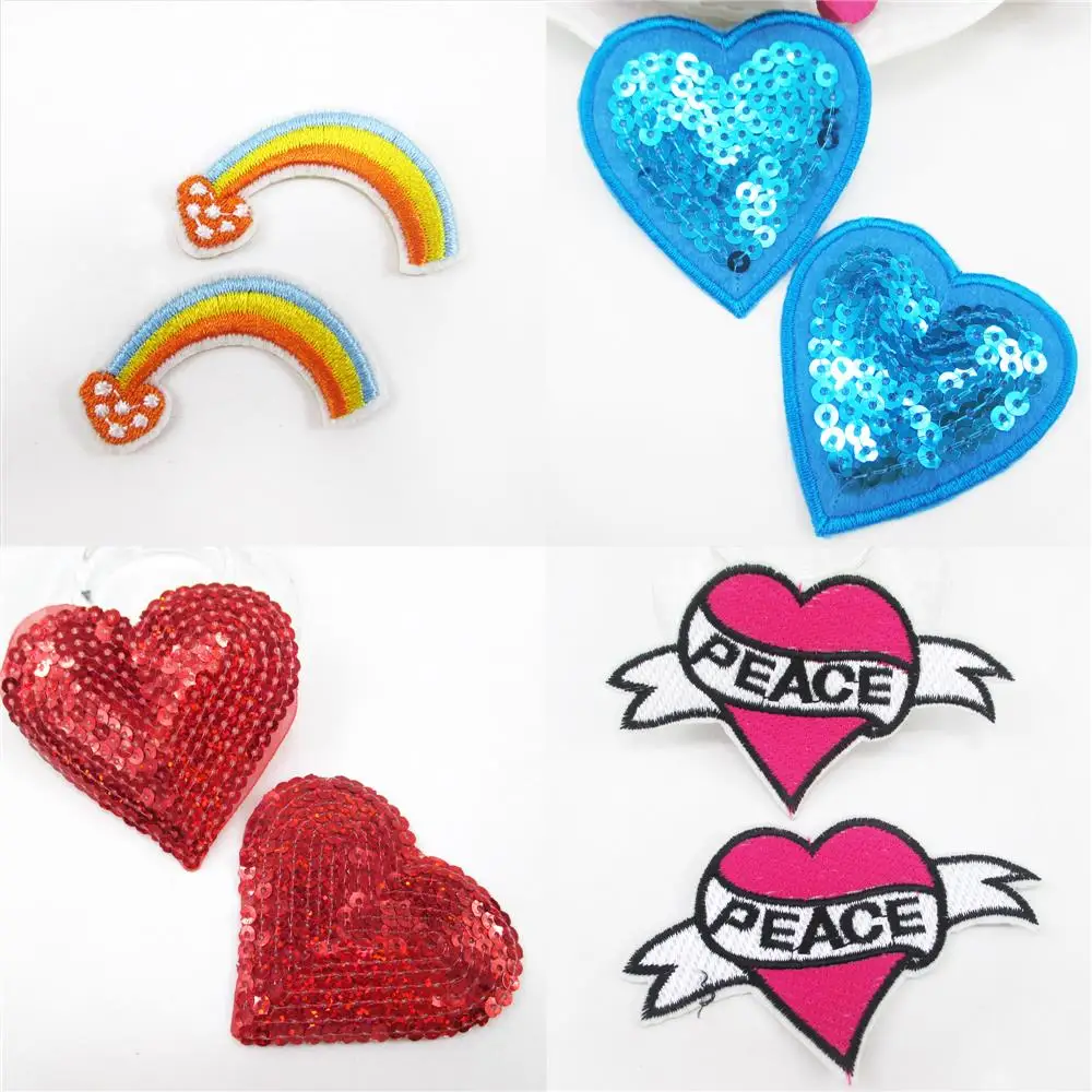 Aliexpresscom  buy heart rainbow embroidery patch diy clothing patch Aliexpresscom  buy heart rainbow embroidery patch diy clothing patch