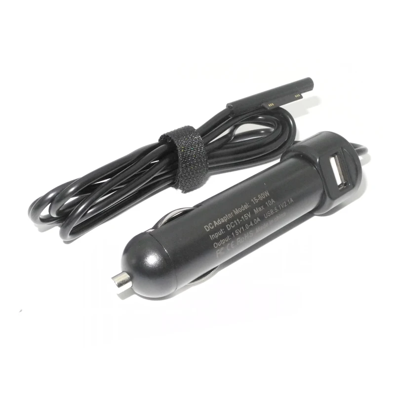 Adaptador de Carregador de Carro para a Superfície Adaptador de Alimentação para Microsoft Livro com Porta Tablet Surface Usb 15v 4a dc Pro 4 - Imagem 4