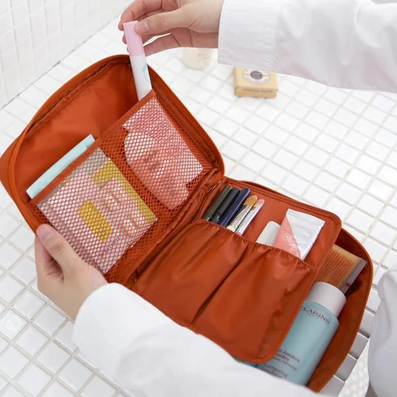 

NIBESSER Zipper Man Women Makeup Bag Cosmetic Bag Portable Beauty Pouch Make Up Organizer Toiletry Kits Storage Travel Wash Bag