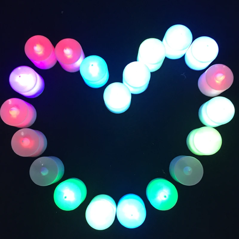 

2018 Glow 10pcs Operated Flickering Color Light Flameless Led Tealight Tea Candles Holiday Party Wedding Home Decorative Event